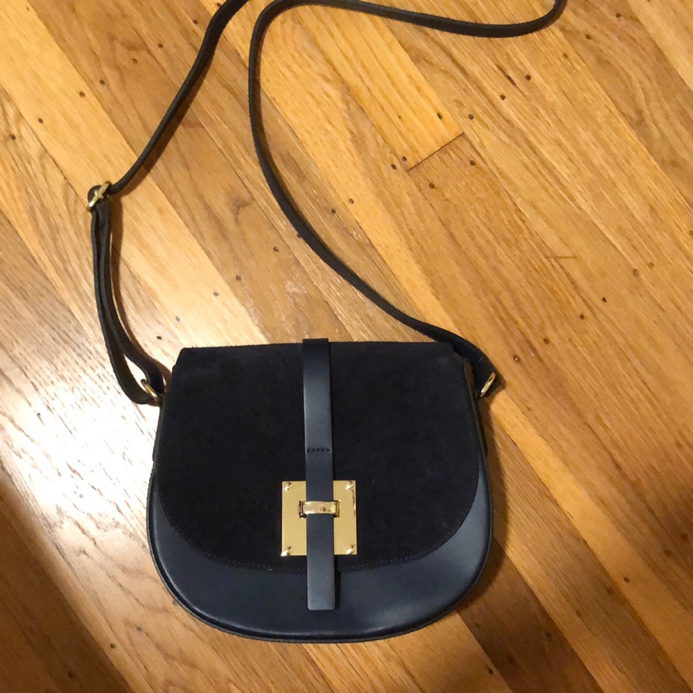 Dark blue leather purse